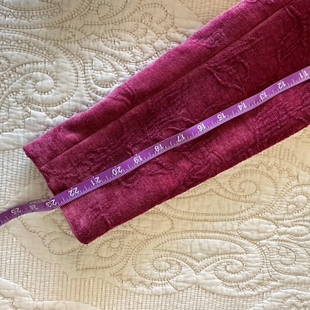 VINTAGE 90s Koret deep pink velvet blazer jacket buttons women's 8 petite - Picture 12 of 13